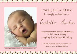 Baby Birth Party Invitation Card Thank You Birth Announcements Birth Announcements Templates