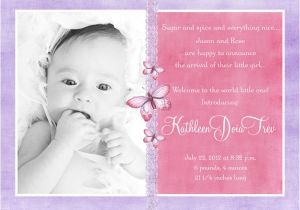 Baby Birth Party Invitation Message Birth Announcements Wording
