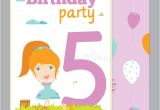 Baby Birthday Invitation Card Template Vector Birthday Party Invitation Card Template with Cute Stock