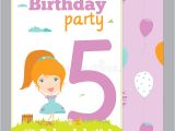 Baby Birthday Invitation Card Template Vector Birthday Party Invitation Card Template with Cute Stock