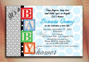 Baby Block Baby Shower Invitations Baby Blocks Baby Shower Invitation Baby Blocks Birthday