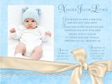 Baby Boy Baptism Invites Azure Baptism Invitation Blue & Ivory Little Boy S