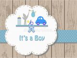 Baby Boy Birth Party Invitation Baby Boy Invitation Card Stock Vector Illustration Of