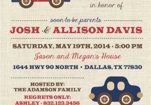 Baby Boy Race Car Shower Invitations Baby Boy Car and Truck Invitation Template
