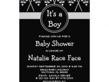 Baby Boy Race Car Shower Invitations Checkered Flag Boy Girl Baby Shower Invitation