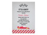Baby Boy Race Car Shower Invitations It S A Boy Race Car Baby Shower Invitation