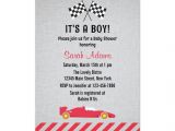 Baby Boy Race Car Shower Invitations It S A Boy Race Car Baby Shower Invitation