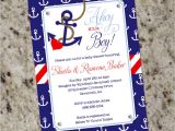 Baby Boy Shower Invitations Nautical theme Ahoy It S A Boy Nautical themed Baby Shower Invitations