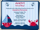 Baby Boy Shower Invitations Nautical theme Ahoy Its A Boy Nautical theme Baby Shower Invitations with