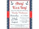 Baby Boy Shower Invitations Nautical theme Nautical Baby Shower Invitations