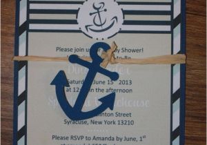 Baby Boy Shower Invitations Nautical theme Nautical Little Sailor Baby Shower Invitation with Anchor