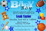 Baby Boy Shower Invitations Sports theme Free Printable Baby Shower Invitations for Boys