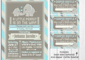 Baby Boy Shower Invitations with Diaper Raffle Copy Of Printable Little Peanut Baby Shower Invitation