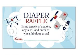 Baby Boy Shower Invitations with Diaper Raffle Little Aviator Airplane Boy Baby Shower Diaper Raffle Card