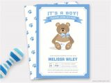Baby Boy Shower Invitations with Teddy Bears Boy Teddy Bear Baby Shower Invitation Printable Baby Shower