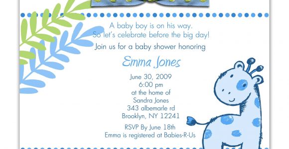 Baby Boy Shower Invitations Wording Ideas Baby Shower Invitation Wording for A Boy