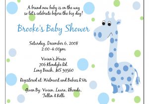 Baby Boy Shower Invitations Wording Ideas Wording for Baby Shower Invitations Template