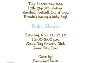 Baby Boy Shower Invite Poem Baby Shower Invitations Cute Baby Shower Invitation