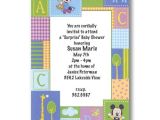 Baby Disney Baby Shower Invitations Disney Baby Mickey Minnie Baby Shower Invitations