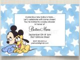 Baby Disney Baby Shower Invitations Disney Baby Mickey Pluto Baby Shower Invitations