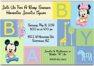 Baby Disney Baby Shower Invitations Items Similar to Disney Mickey and Minnie Mouse Baby