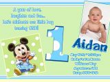 Baby First Birthday Party Invitation Wording Free Printable Mickey Mouse 1st Birthday Invitations