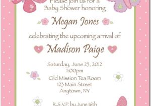 Baby Girl Shower Invitation Wording Examples Girl Baby Shower Invitations Wording
