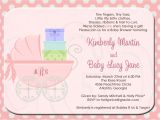 Baby Girl Shower Invitation Wording Examples Sample Baby Shower Invitations Wording
