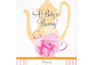 Baby Girl Shower Tea Party Invitations A Baby Shower Tea Party Girl 5 Quot X 7 Quot Invitation Card