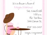 Baby Girl Shower Tea Party Invitations Baby Girl Tea Party Baby Shower Invitations