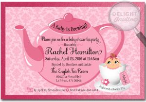 Baby Girl Shower Tea Party Invitations Girl Tea Party Baby Shower Invitations Tea Party Baby