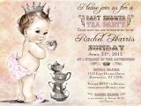 Baby Girl Shower Tea Party Invitations Tea Party Baby Shower Invitation for Girl Princess Crown