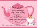 Baby Girl Shower Tea Party Invitations Tea Party Baby Shower Invitation Girl Baby Shower