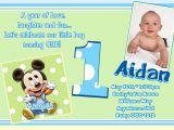 Baby Mickey 1st Birthday Personalized Invitations Mickey Mouse 1st Birthday Invitations Baby by