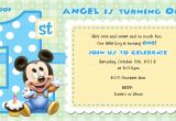 Baby Mickey 1st Birthday Personalized Invitations Mickey Mouse 1st Birthday Invitations for Girls and Boys