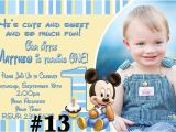 Baby Mickey 1st Birthday Personalized Invitations Unavailable Listing On Etsy