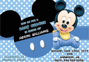 Baby Mickey Mouse Baby Shower Invitations Baby Mickey Mouse Baby Shower Invitation