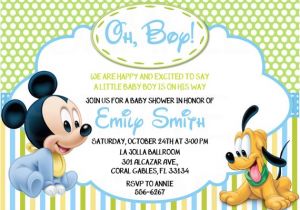 Baby Mickey Mouse Baby Shower Invitations Disney Baby Mickey Mouse Inspired Baby Shower or Birthday