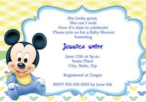 Baby Mickey Mouse Baby Shower Invitations Mickey Mouse Baby Shower Invitations Cartes De Remerciements