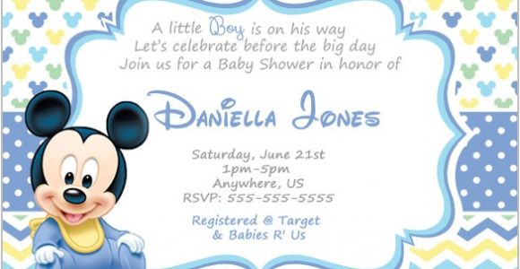 Baby Mickey Mouse Baby Shower Invitations Mickey Mouse Invitation Templates – 26 Free Psd Vector