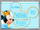 Baby Mickey Shower Invitations Baby Mickey Mouse Baby Shower Invitation Baby Prince Mickey