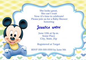 Baby Mickey Shower Invitations Mickey Mouse Baby Shower Invitations Thank You Cards