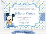 Baby Mickey Shower Invitations Printed Baby Mickey Mouse Baby Shower Invitations Baby