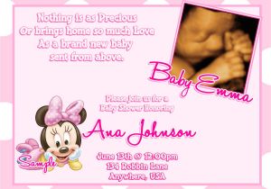 Baby Minnie Mouse Baby Shower Invitations Minnie Mouse Baby Shower Invitations Template