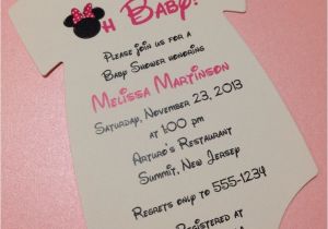 Baby Minnie Mouse Baby Shower Invitations Pink Minnie Mouse Esie Baby Shower Invitation All