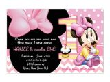 Baby Minnie Mouse First Birthday Invitations Baby Minnie Mouse First Birthday Party Invitation Printable