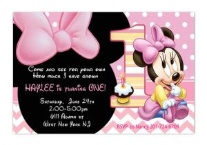 Baby Minnie Mouse First Birthday Invitations Baby Minnie Mouse First Birthday Party Invitation Printable