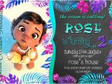 Baby Moana Birthday Invitation Template Items Similar to Disney Baby Moana Birthday Invitation 4