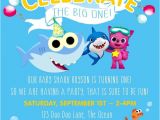 Baby Shark Birthday Invitation Template Personalised Baby Shark Birthday Invitation Do