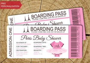 Baby Shower Boarding Pass Invitations Passport Birthday Invitation Template